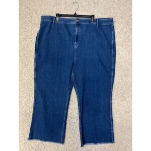 Vineyard Vines Plus Size Jeans Womens 37 Blue Denim High Rise Straight Crop